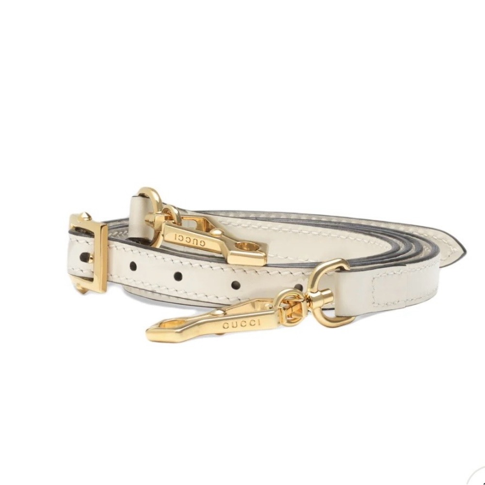 Gucci Mystic White Leather strap with Gold Accents for Sylvie